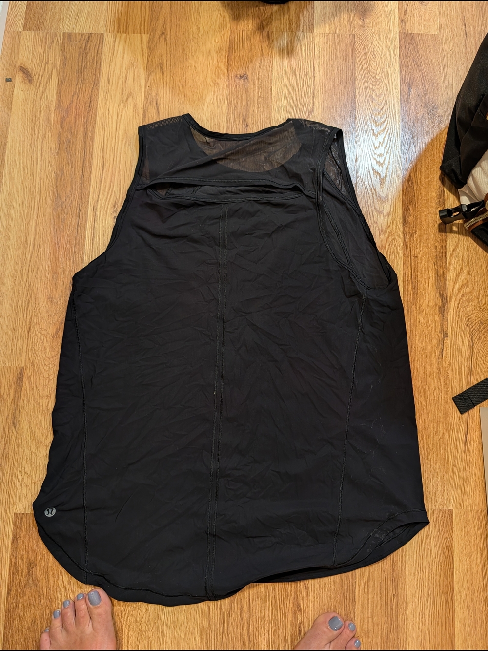 lululemon athletica Black Performance Tank with Mesh Back - Picture 2 of 4